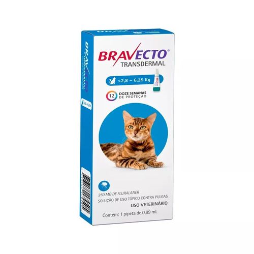 Antipulgas Bravecto Transdermal Msd para Gatos 2,8 a 6,25kg