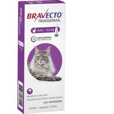 Antipulgas Bravecto Transdermal para Gatos de 6,25-12,5kg - Msd