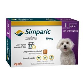 Antipulgas Cães Simparic 2,6 à 5kg Zoetis - 10g