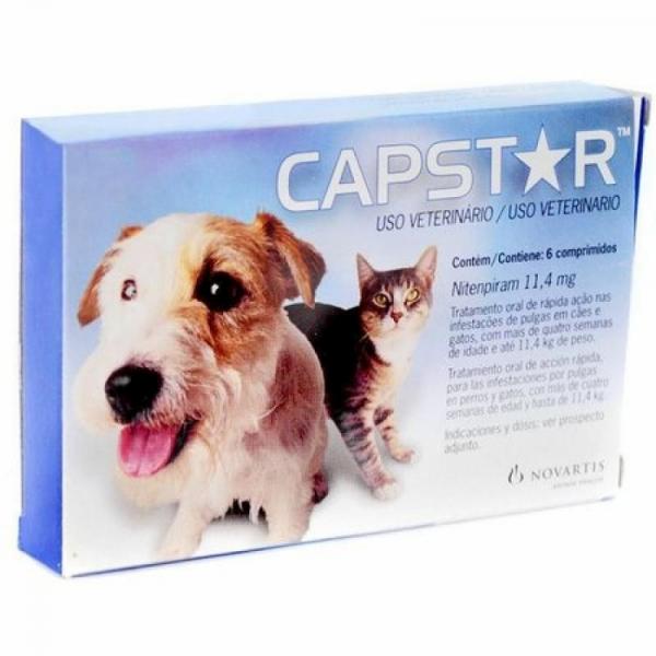 Antipulgas Capstar para Cães e Gatos Até 11kg (6 Comprimidos) - Novartis