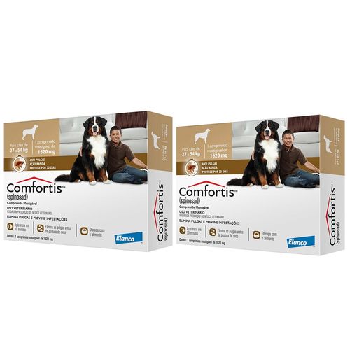 Antipulgas Comfortis 1620 Mg de 27 a 54 Kg 02 Unidades