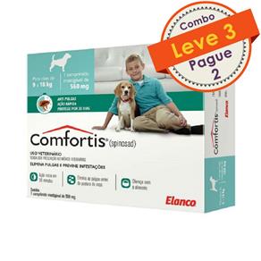 Antipulgas Comfortis Elanco Kit com 3 para Cães de 9 a 18 Kg