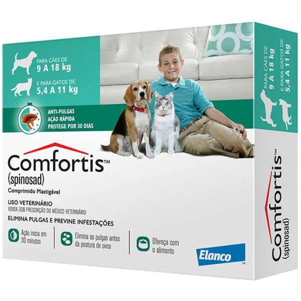 Antipulgas Comfortis 560 Mg para Cães de 9 a 18kg e Gatos de 5,5 a 11 Kg - Capstar