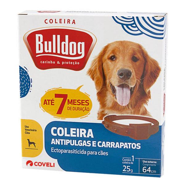 Antipulgas Coveli Bulldog Coleira Antipulgas e Carrapatos