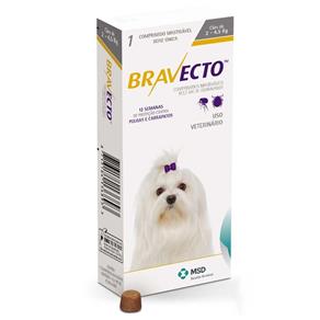 Bravecto Anti Pulgas e Carrapatos para Cães de 2 a 4,5kg