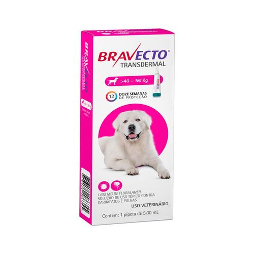 Antipulgas e Carrapatos Bravecto Msd Transdermal para Cães 40 a 56kg