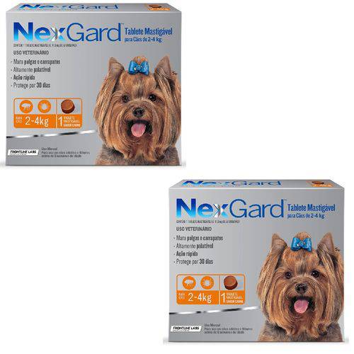 Tudo sobre 'Antipulgas e Carrapatos Cães Nexgard P - 2 a 4Kg - 1 Tablete Mastigável - Combo com 2 Unidades'