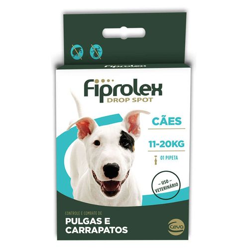 Antipulgas e Carrapatos Ceva Fiprolex Drop Spot de 1,34 Ml para Cães de 11 a 20 Kg
