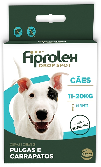 Antipulgas e Carrapatos Ceva Fiprolex Drop Spot para Cães de 11kg a 20kg