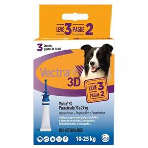 Antipulgas e Carrapatos Ceva Vectra 3D Cães de 10 a 25 Kg 3 Pipetas