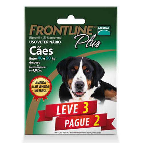 Antipulgas e Carrapatos Frontline Plus para Cães de 40 a 60 Kg - Leve 3 Pague 2