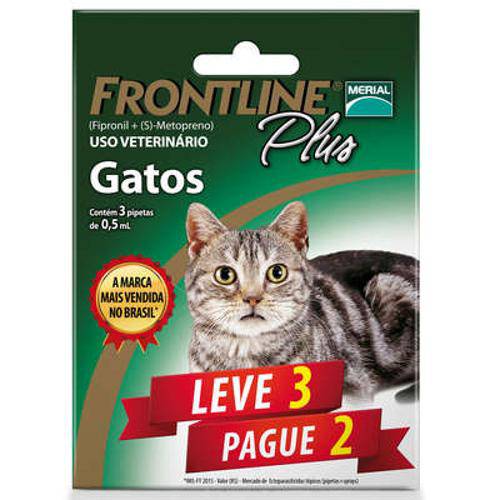 Antipulgas e Carrapatos Frontline Plus para Gatos - Leve 3 Pague 2