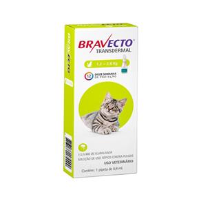 Antipulgas Bravecto Msd Transdermal para Gatos 1,2 a 2,8Kg