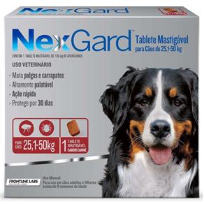 Antipulgas e Carrapatos Nexgard Merial para Cães de 25,1 a 50Kg - 1 Tablete