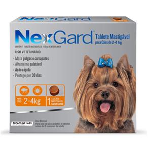 Antipulgas e Carrapatos NexGard para Cães de 2 a 4 Kg - 1 Tablete