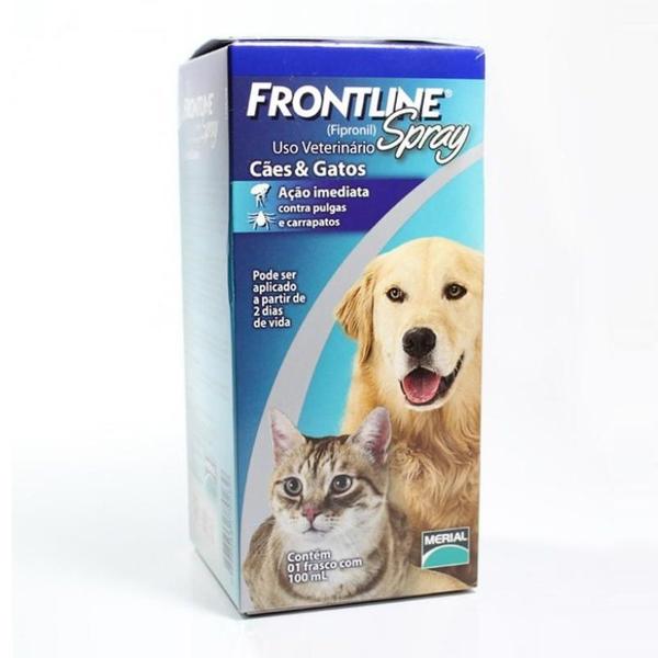 Antipulgas e Carrapatos para Cães e Gatos Frontline Spray 100ml - Merial
