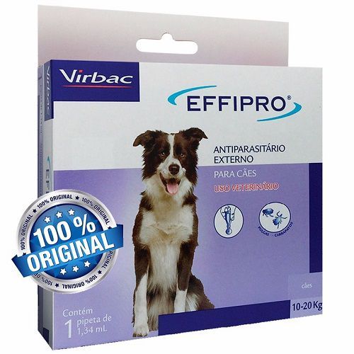 Antipulgas e Carrapatos Virbac Effipro para Cães de 10 a 20 Kg