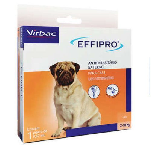 Antipulgas e Carrapatos Virbac Effipro para Cães de 2 a 10 Kg