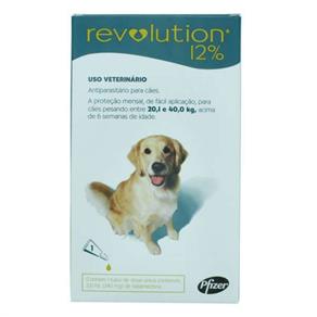 Antipulgas e Carrapatos Zoetis Revolution 12% para Cães de 20 a 40 Kg