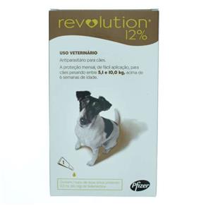 Antipulgas e Carrapatos Zoetis Revolution 12% para Cães de 5 a 10 Kg