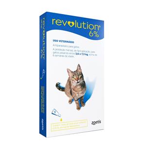 Antipulgas e Carrapatos Zoetis Revolution 6% para Gatos Acima de 2.5kg
