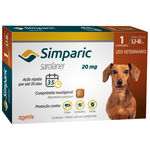 Antipulgas e Carrapatos Zoetis Simparic 20mg para Cães 5,1 a 10kg com 1 Comprimidos