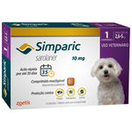 Antipulgas e Carrapatos Zoetis Simparic 10mg para Cães 2,6 a 5kg com 1 Comprimidos