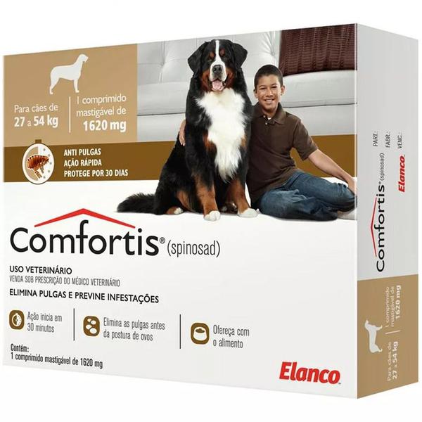 Antipulgas Elanco Comfortis 1620mg para Cães de 27kg a 54kg