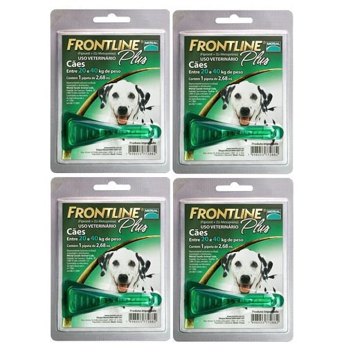 Antipulgas Frontline Plus Cães 20 a 40 Kg Combo C/4