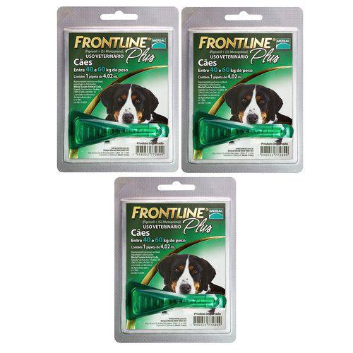 Antipulgas Frontline Plus Cães 40 a 60 Kg Combo C/3