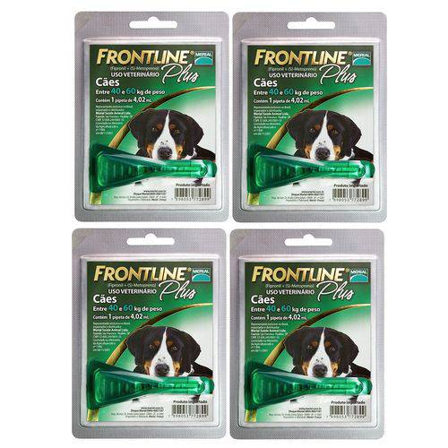 Antipulgas Frontline Plus Cães 40 a 60 Kg Combo C/4