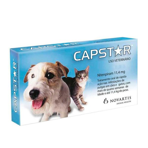Antipulgas Novartis Capstar 11 Mg para Cães e Gatos Até 11,4 Kg 1 Comprimido