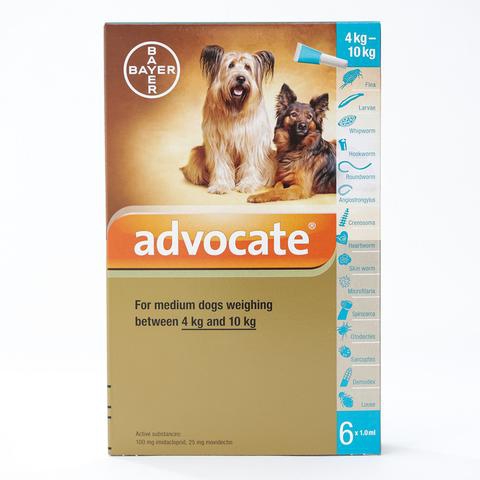 Antipulgas para Cães Advocate Todas as Raças de 4kg a 10kg com Aplicador - Bayer