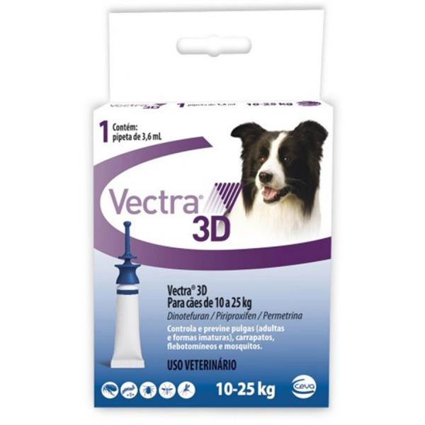 Antipulgas Vectra 3D Cães 10 à 25Kg - Ceva