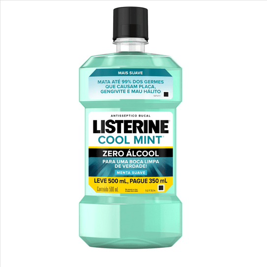 Antisséptico Bucal Listerine Zero Leve 500ml e Pague 350ml