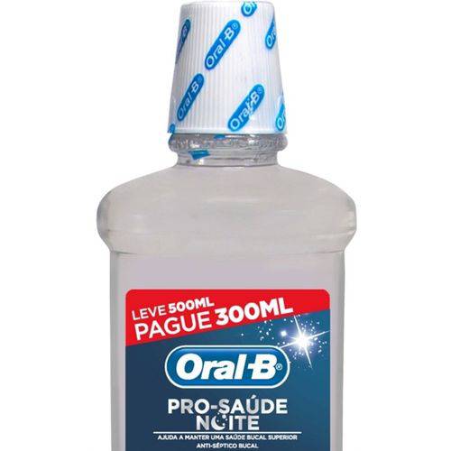 Antisséptico Bucal Oral-B Pro Saúde Noite Leve 500mL Pague 300mL