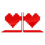 Aparador de Livros Coração Pixel