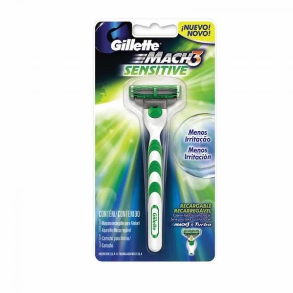 Aparelho de Barbear Gillete Mach3 Sensitive - Gillette