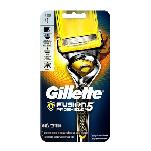 Aparelho de Barbear Gillette Fusion Proshield com 1 Unidade + 1 Cartucho