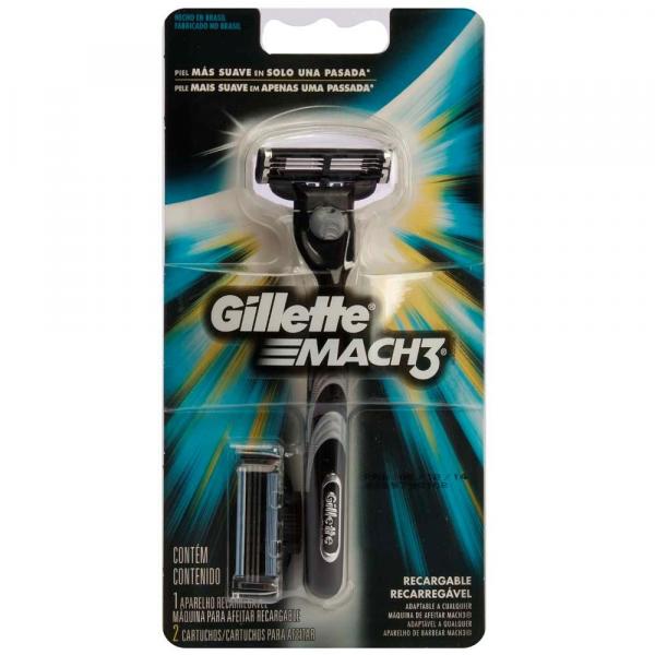 Aparelho de Barbear Gillette Mach-3 + 1 Carga Regular