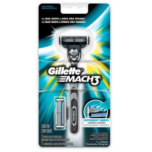 Aparelho de Barbear Gillette Mach3 Regular - 1 Aparelho + 1 Carga