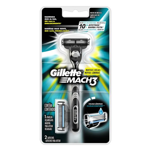 Aparelho de Barbear Gillette Mach3 Regular C/ 2 Unidades