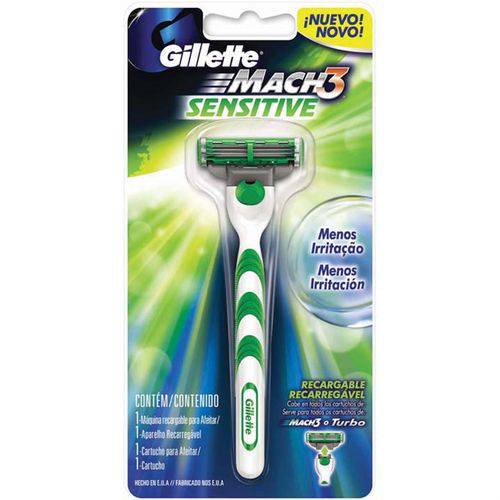 Aparelho de Barbear Gillette Mach3 Sensitive 1x1un