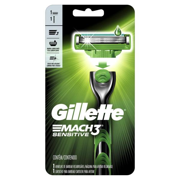 Aparelho de Barbear Gillette Mach 3 Sensitive