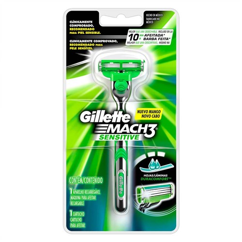 Aparelho de Barbear Gillette Mach 3 Sensitive