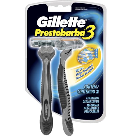 Aparelho de Barbear Gillette Prestobarba3 2 Unidades