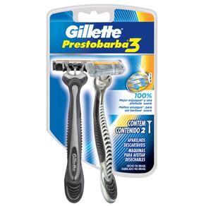 Aparelho de Barbear Gillette Prestobarba 3 – 2 Unidades