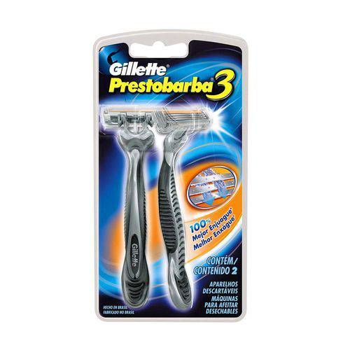Aparelho de Barbear Gillette Prestobarba 3 Masculino com 2 Unidades