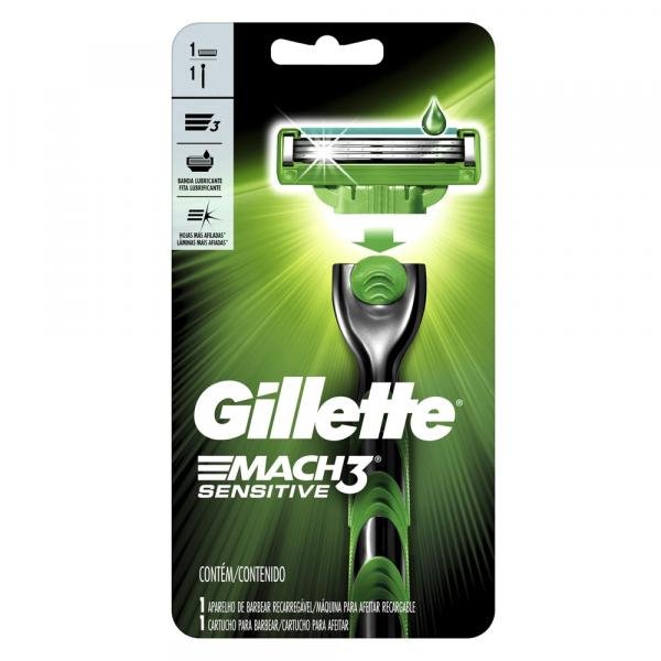 Aparelho de Barbear Mach3 Sensitive Gillette