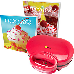 Aparelho de Cupcake Fun Kitchen 110V com 2 Anos de Garantia + Kit Livros Cupcakes 2 Volumes